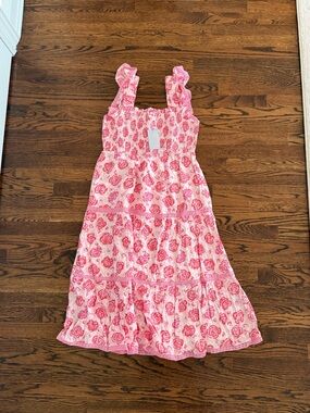 Sail to Sable Pink Floral Tiered Maxi Dress